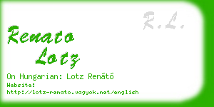 renato lotz business card